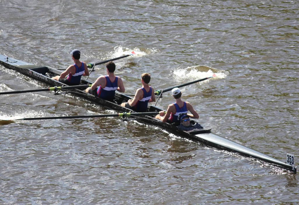 The boys 2nd varsity four plus, which won a gold medal. Photo by Rina Eidelberg,